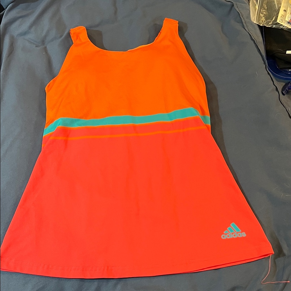 Bright Orange, Pink/Coral, turquoise, Athletic top, crisscross straps, Climalite